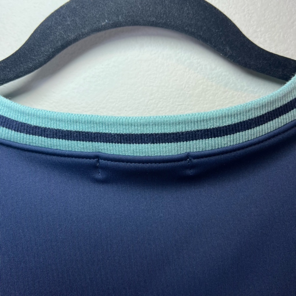 Sincerely Jules Athletic Dress Navy Blue V-Neck Shelf Bra Sleeveless Golf Large - Picture 11 of 12